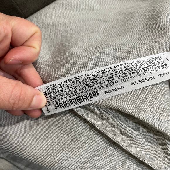 Zara Cargo Wide Leg Pants Size L Gray NWT Streetwear Utility Y2K - Picture 6 of 8